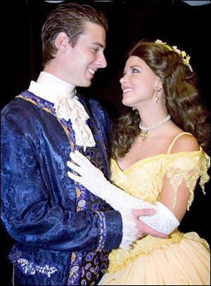 Kenley Monson plays Belle and Matt Zimmerman plays the
Beast/prince in the production at Ohio Northern University.