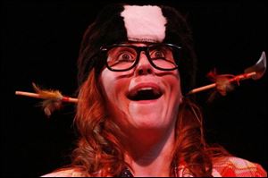 Cindy Bilby goes into full vaudeville mode in a sketch about
Lewis and Clark.