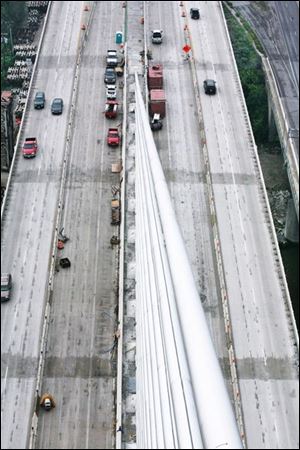 All six lanes of the Veterans Glass City Skyway should open within a few days.