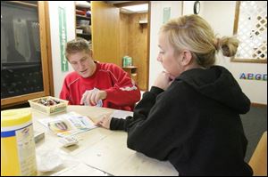 Aaron Jennings, an Eastwood School Local District student, and Anne Clark of Bowling Green are part of the newly expanded program at Bittersweet Pemberville. 