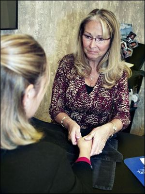 Lynda Babiak, a nail technician who suffers from osteoarthritis, recently finished a month-long series of twice-a-week sessions to deal with her illness. She learned to use an exercise ball and band for strengthening to help her cope with the condition. About a third of Americans say arthritis has limited their ability to work.