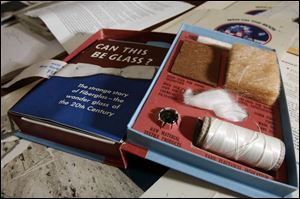 Among the items added to the Ward M. Canaday Center for Special Collections is a sample kit about glass that was handed out or sold at the 1939 World's Fair in New York City. 