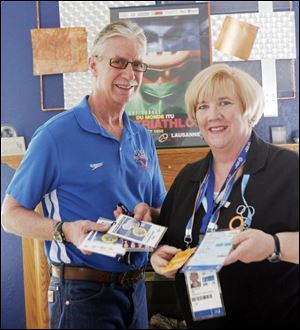 Jim Donaldson is a longtime competitor in triathlons and Ironman events and his wife, Joyce, is a veteran official for triathlon world championships.