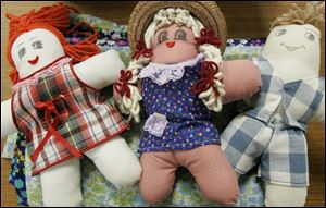Inmates make dolls like these for needy kids.