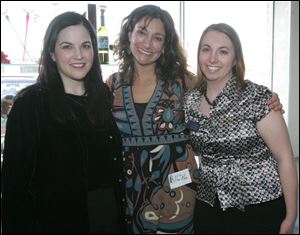 Leslie Adams, left, with Kate Abu-Absi and Liz Schurrer at  Arts Night  presented by the University of Toledo Visual and Performing Arts Alumni Affiliate.