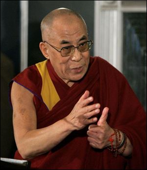 The exiled Tibetan spiritual leader has avoided commenting directly on the Chinese controversies during his tour.