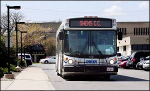 Owens Community College offers bus service for its students.