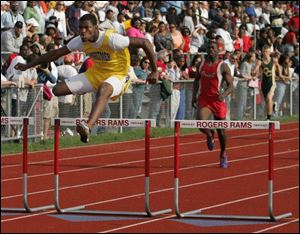 Whitmer's Anthony Allen won the 300 hurdles in 38.87, and anchored the winning 800 relay.