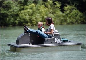 Pedal boats are among the attractions at Pearson Metropark in Oregon.