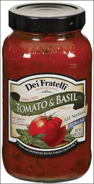 Pictured is a can of Dei Fratelli Tomato & Basil Pasta Sause, a local product.