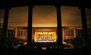 The Toledo Symphony performs at the Peristyle at the Toledo Museum of Art.