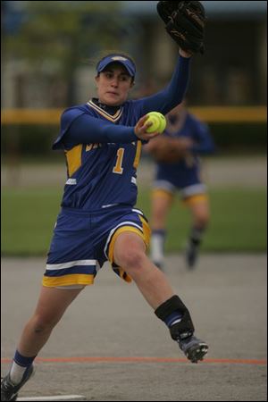 St. Ursula pitcher Alyssa Schultz struck out 13, while giving up just three hits and walking one batter.