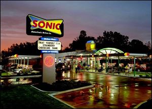 Sonic drive-ins, like this one in New York, still uses car-hop bays, even in colder climates. Lent