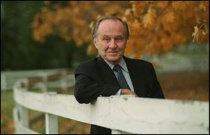 Sportscaster Jim McKay found time to enjoy the quiet of his farm near Monkton, Md., when he wasn't traveling the globe.