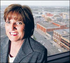 Sandy Gudorf, president of nonprofi t Downtown Dayton Inc., disputes the Census Bureau s figures. She says public employees should be counted in the number of downtown workers.