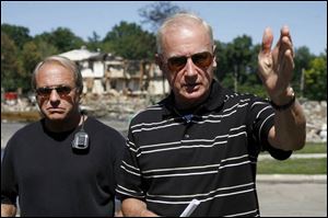 Mayor Carty Finkbeiner praises the response of relief agencies to fire victims.