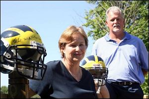 Pam and Jewel Threet have been UM football season-ticket holders for years. Their son, Steven, most likely will be the starting quarterback when the Wolverines open the season.