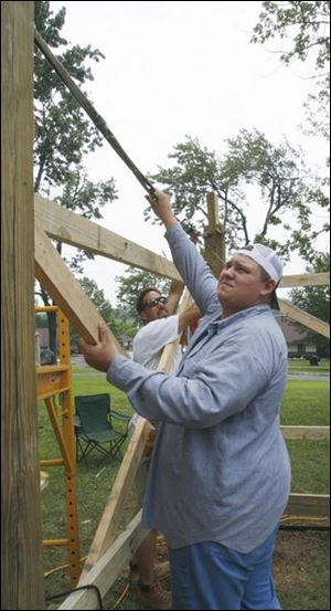 William Stroshine is using solar energy to build the gazebo as his Eagle project.