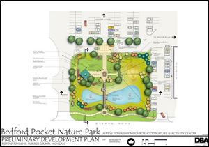 An artist's rendering shows the planned appearance of Bedford Township's new community park.