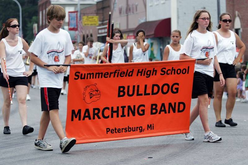 PETERSBURG PARADES AS THE BAND PLAYED ON The Blade