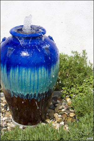 For a burst of color in the garden, new contemporary glazed fountains are the perfect solution. 
