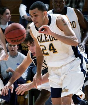 Sammy Villegas played basketball for the University of Toledo from the 2002-03 season through his senior year of 2005-06. The charge stems from his last two seasons with the Rockets.