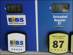 The price difference between E85 and regular unleaded is 50 cents.