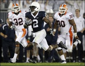 Penn State's Derrick Williams returned a kickoff 94 yards for a touchdown last week against Illinois.