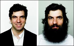 A.J. Jacobs, author of The Year of Living Biblically, before, left, and after his project.