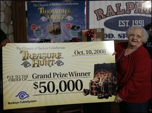 Carletta Huff, 75, said that she  wasn't even thinking of the money' while in the running for the Treasure Hunt prize.
