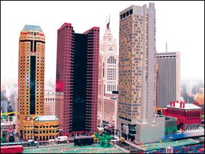 Ohio State University associate professor Paul
Janssen used LEGOs to build the Verne Riffe Center for Government and the Arts, the Huntington Bank Building, LeVeque Tower, the Rhodes State Office Tower, and One Nationwide Plaza in Columbus.