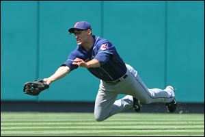 Grady Sizemore didn't have the highest fielding percentage for center fielders, but he turned in several outstanding plays.