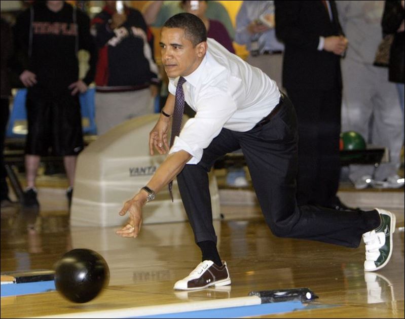 Does Obama's agenda include bowling lessons? Toledo Blade