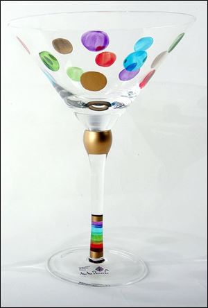 <B>8. Mardi Gras martini glasses.</B>
