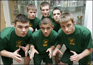 Clay has lots of experience with three returning City League champions (front, from left) Justin Wharton, Nick Garcia and Mark Orth and three returning CL runners-up (back, from left) Kirk McLaughlin, Ben Morrissey and Richie Urias.