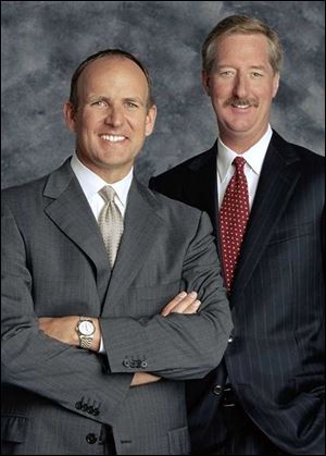 Company President Doug DeVos, left, and Chairman Steve Van Andel are the sons of the men who founded Amway in 1959.