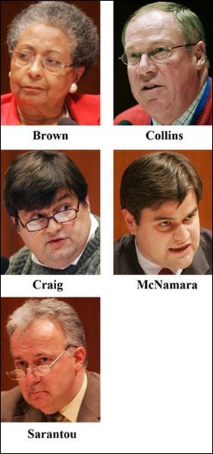 These five Toledo City Council  members attended  all 26 regular  council meetings  in 2008.