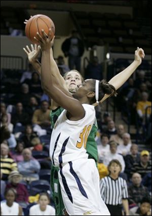 The Rockets' Tanika Mays plays inside on offense, but has the ability to defend anyone from post player to point guard.