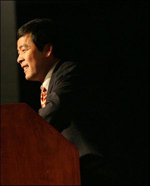 Shanhe Jiang, president of the Chinese Association of Greater Toledo, welcomed guests to the 2009 festival.