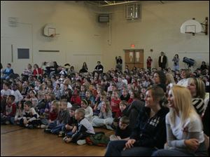 It was standing room only in the gym for the talent show.