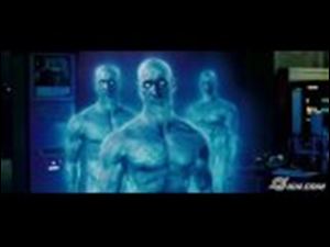 Blue Man Group gone buff? No, just a still from the new <i>Watchmen</i> movie.