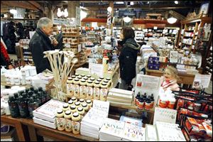 Shoppers walk through the Vermont Country Store's retail site in Weston, Vt., one of two in the state. In its 64 years of business, the staid New England brand has never been accused of being racy. 