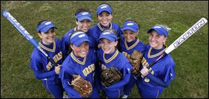 St. Ursula, 24-5 last year, has plenty of experience returning with, front from left, Lydia Loy and Tori Allen, and back from left, Amanda McCurdy, Caitlin Jadwisiak, Chelsey Arnett, Lauren Grana and Andrea Glowczewski.