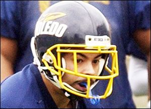 Adam Cuomo during 2003 UT football practice<br>
(THE BLADE)<br>