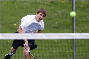 Ryan Jorgensen of St. John s won the City League singles title last season as a freshman. He lost in the Division I district semifinals.