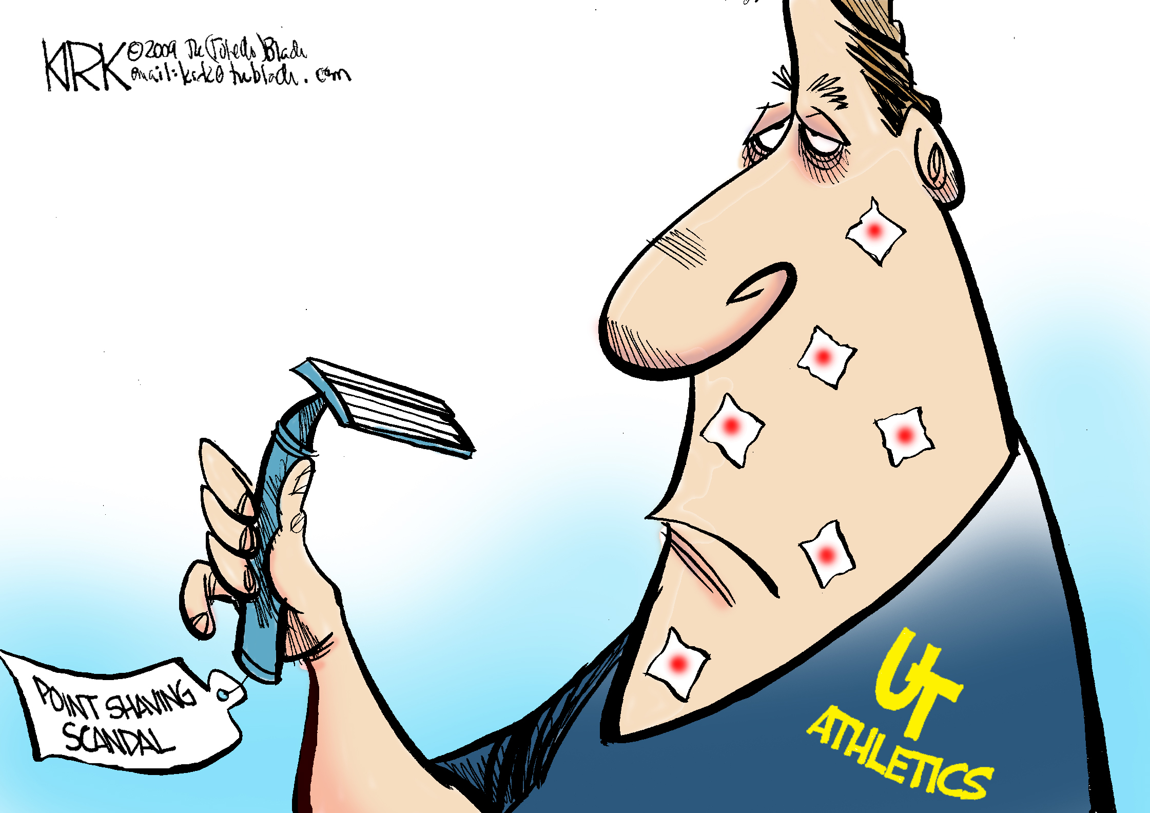 Kirk UT point shaving The Blade