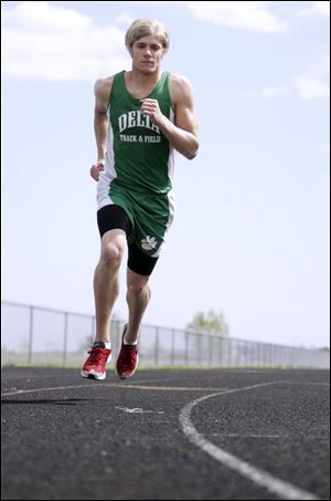 Korbin Smith holds Delta records in the 100, 200 and 400 meters and placed fourth at state last year in the 400.