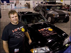 Doug Pelmear says his engine more than quadruples the efficiency of the average car engine.