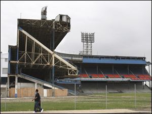 Part of Tiger Stadium was saved in October, 2008, by a 5-3 vote in city council. The ballpark opened in 1912 as Navin Field.