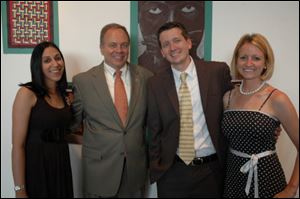 Attending the 20 North Gallery event were, from left, Priya Bathi, Dave Wehrmeister, Matt Hutchinson, and Leandra Hutchinson.